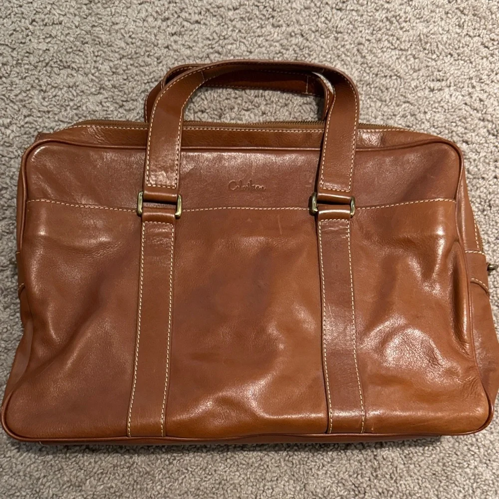 Cole Haan Brown Leather Men's Briefcase